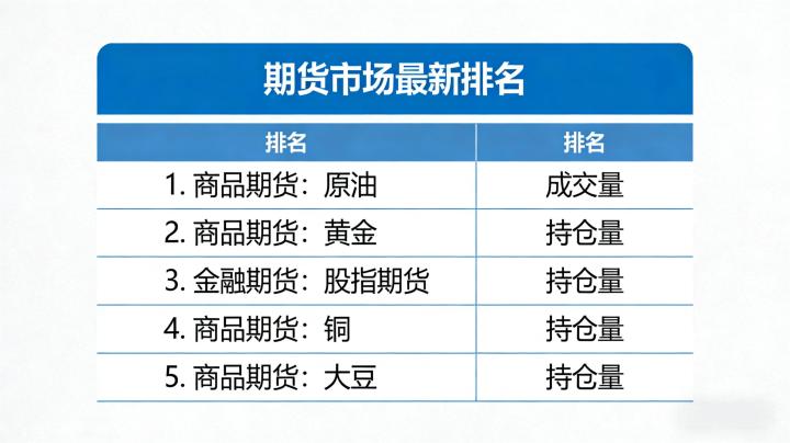 2026 年期货市场最新排名 交易所与品种格局全解析
