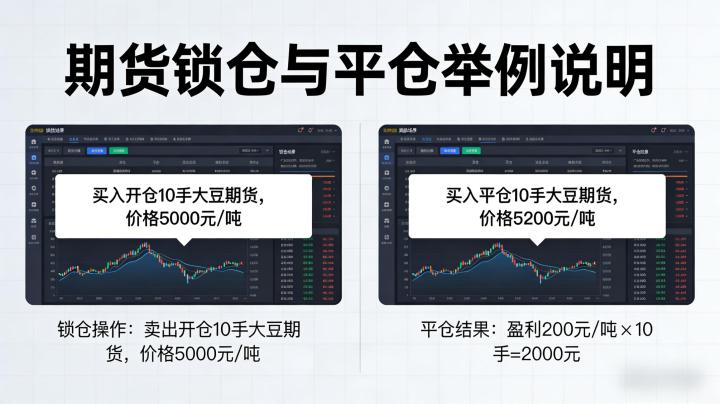 期货锁仓与平仓举例说明 实操场景全覆盖