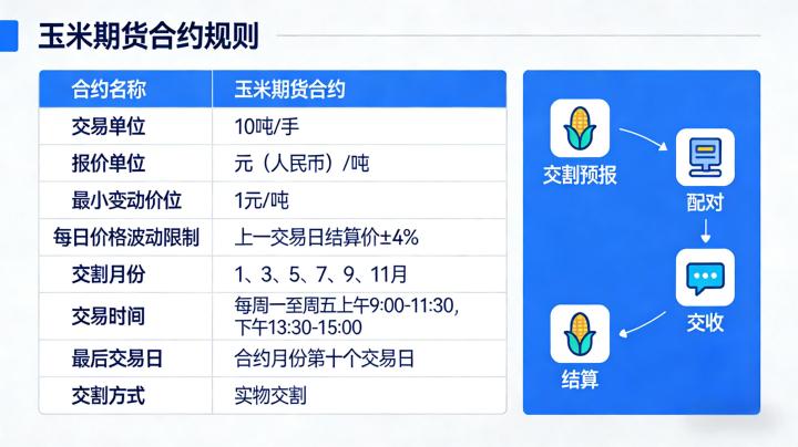 玉米期货 2026 年合约规则全解：交易、交割与实操指南