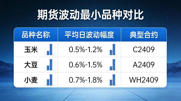 期货中波动最小的品种 2026 年排名与稳健投资选择