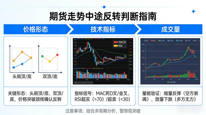 期货走势如何判断中途反转 2026实战判断方法详解