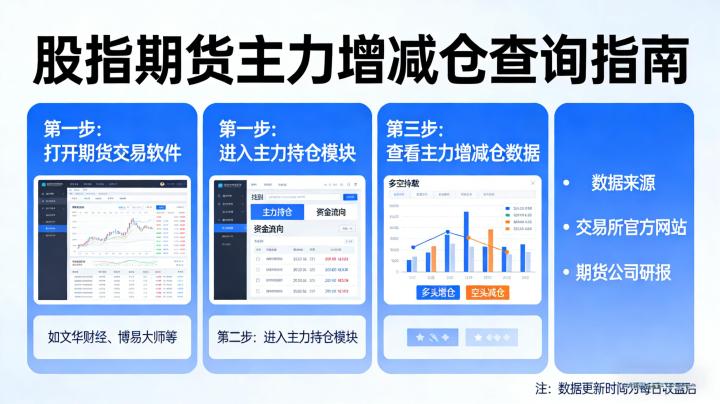 股指期货主力增减仓怎么查 2026 最新查询渠道与方法