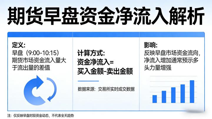 期货早盘资金净流入是什么意思 2026 年通俗解读与实战用法