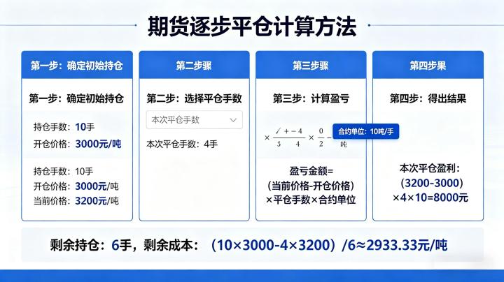 期货逐步平仓怎么计算 2026 年规则与盈亏计算详解