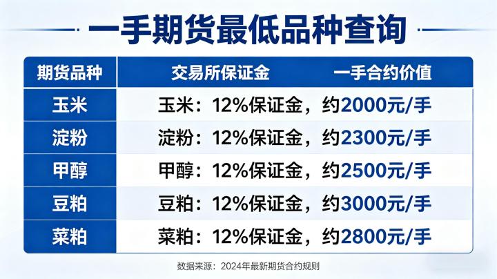一手期货哪个品种最低 2026 低门槛品种全盘点与实操指南