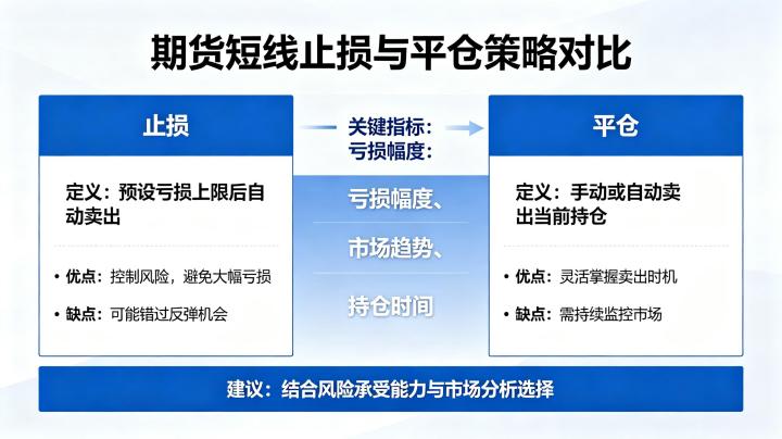 期货短线止损好还是平仓好 2026 年实战对比分析
