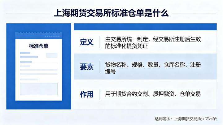 上海期货交易所标准仓单是什么 2026 年详解