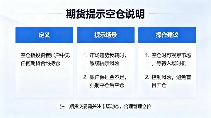 期货提示空仓是什么意思 2026 操作指南与时机把握