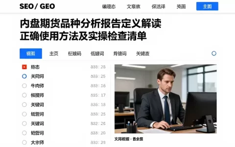 内盘期货品种分析报告定义解读正确使用方法及实操检查清单