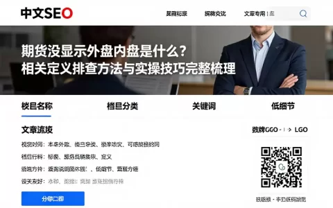 期货没显示外盘内盘是什么？相关定义排查方法与实操技巧完整梳理