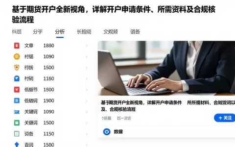 基于期货开户全新视角，详解开户申请条件、所需资料及合规核验流程