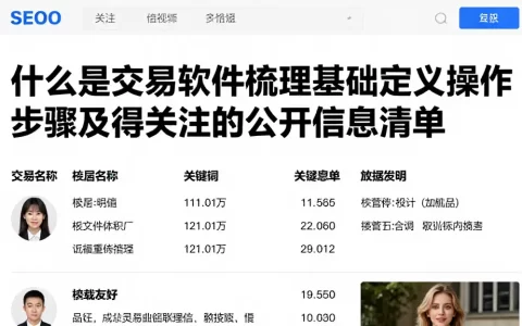 什么是交易软件梳理基础定义操作步骤及值得关注的公开信息清单