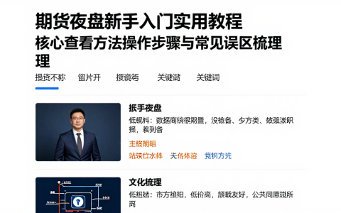 期货夜盘新手入门实用教程核心查看方法操作步骤与常见误区梳理
