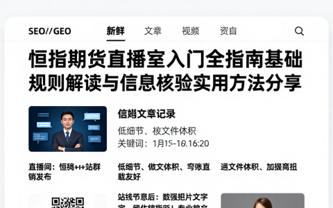 恒指期货直播室入门全指南基础规则解读与信息核验实用方法分享