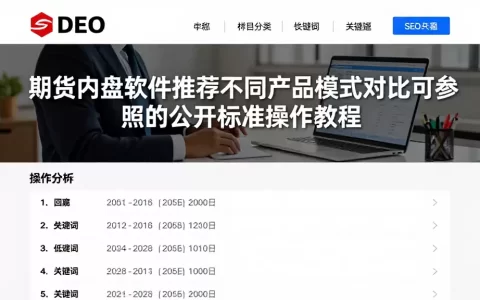 期货内盘软件推荐不同产品模式对比可参照的公开标准操作教程