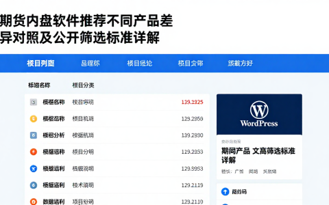 期货内盘软件推荐不同产品差异对照及公开筛选标准详解